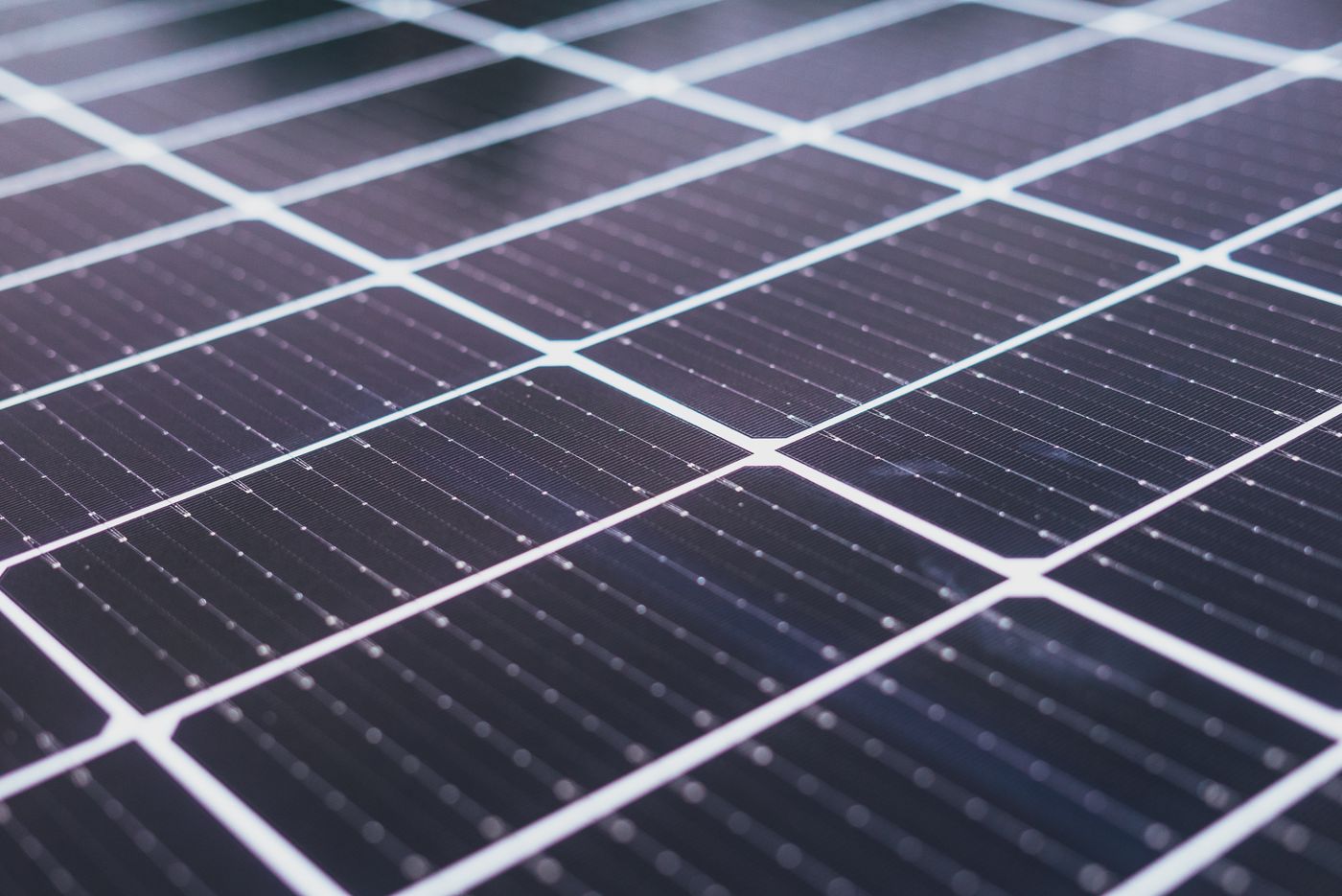 Close-up of monocrystalline photovoltaic cells